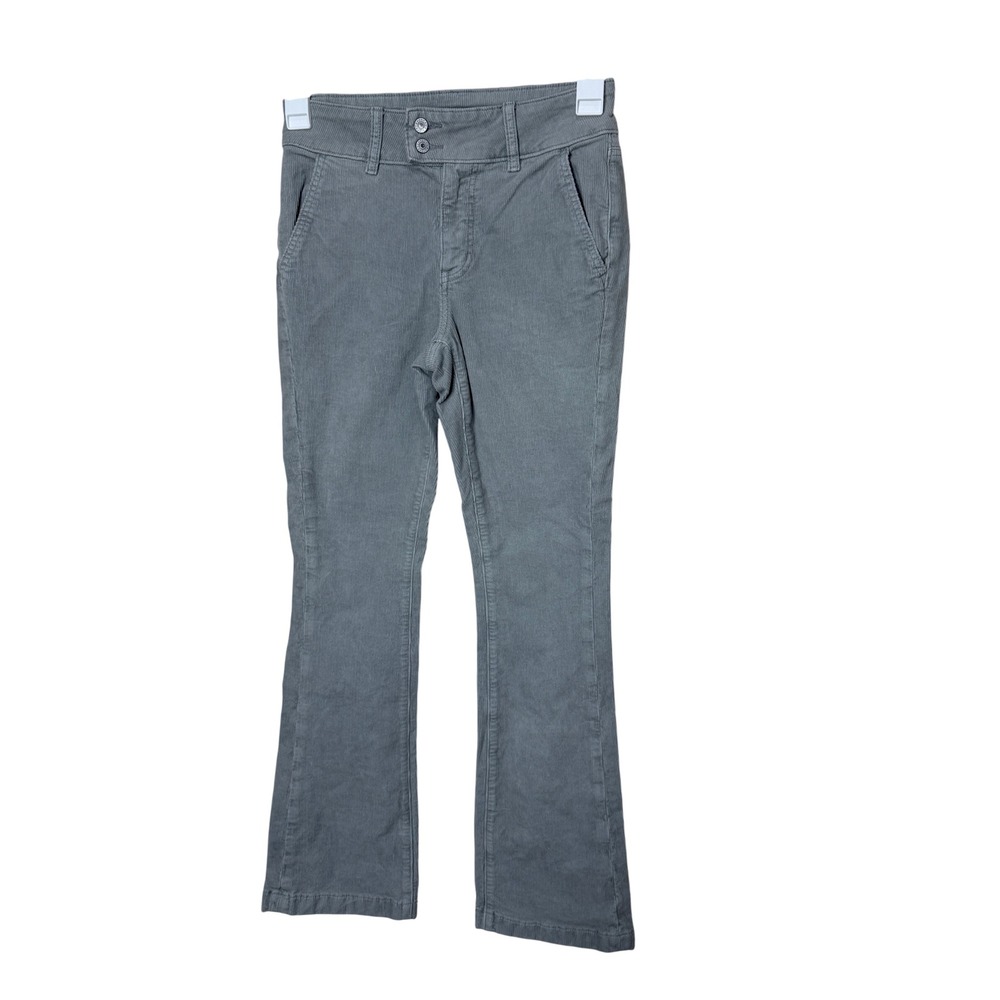 American Eagle High Rise Kick Boot Corduroy‎ Pants Gray Stretch Women's Size 2
